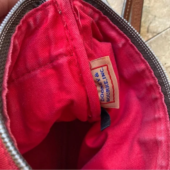 Dooney&Bourke nylon north south triple zip Red Crossbody Bag - Picture 7 of 14